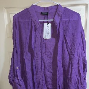 Ycosic 4XL purple overshirt